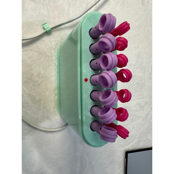 Conair Hot Sticks Hair Roller Set Vintage Mint Green Purple Pink Curls Styling - Picture 2 of 7